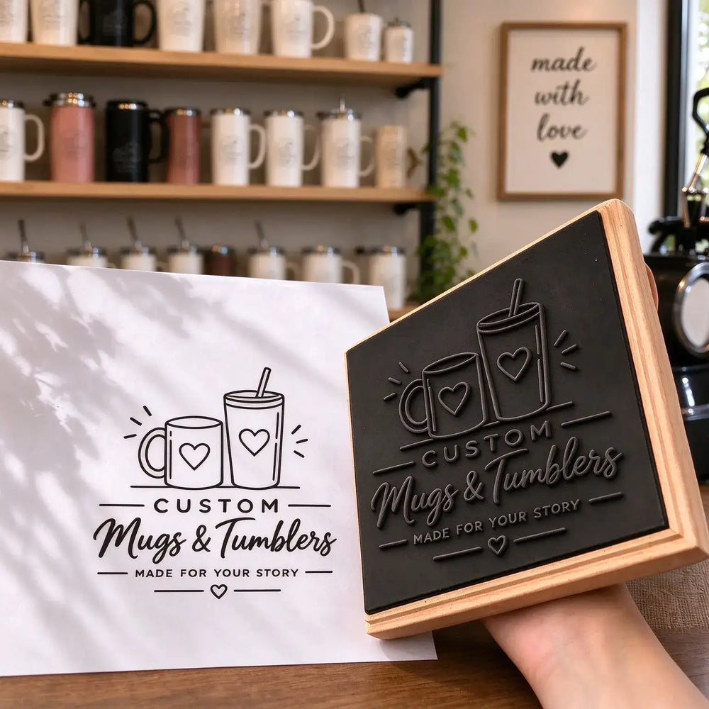 Lift the stamp straight up to reveal your design, then move on to the next package and repeat.