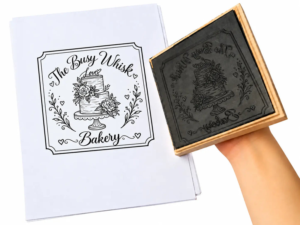 Lift the stamp straight up to reveal your design, then move on to the next package and repeat.
